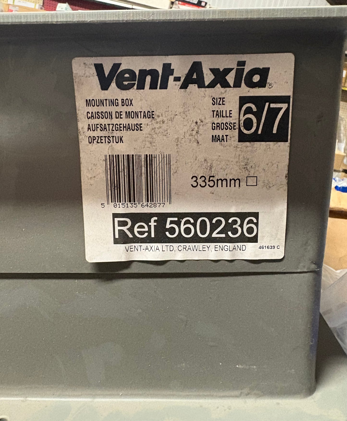 Vent-Axia T-Series Size 6/7 Mounting Box (560236) 350mm
