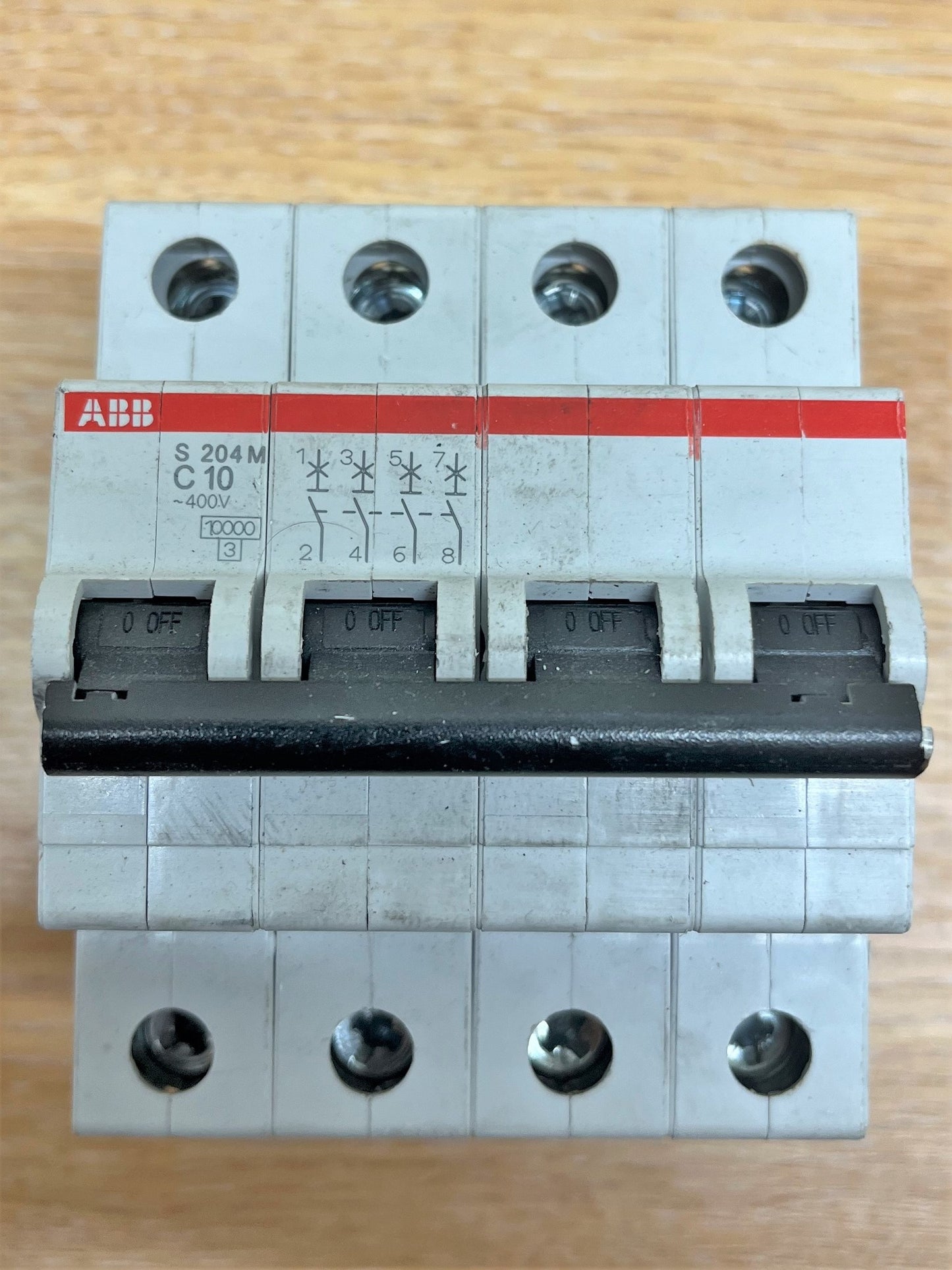 ABB S204M 400V 10KA/3 C10 MCB FOUR POLE