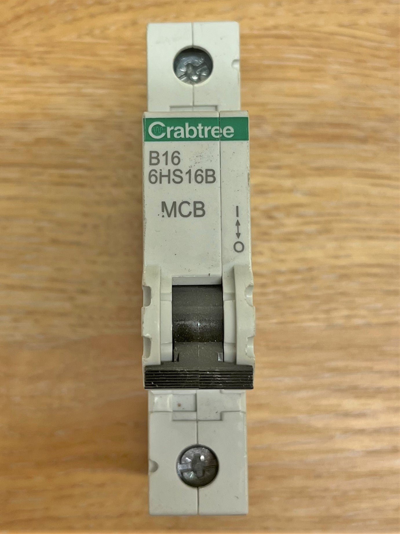 CRABTREE B16 6HS16B MCB BS/EN/IEC60898 IEC/EN60947-2 10KA 230/400V SINGLE POLE