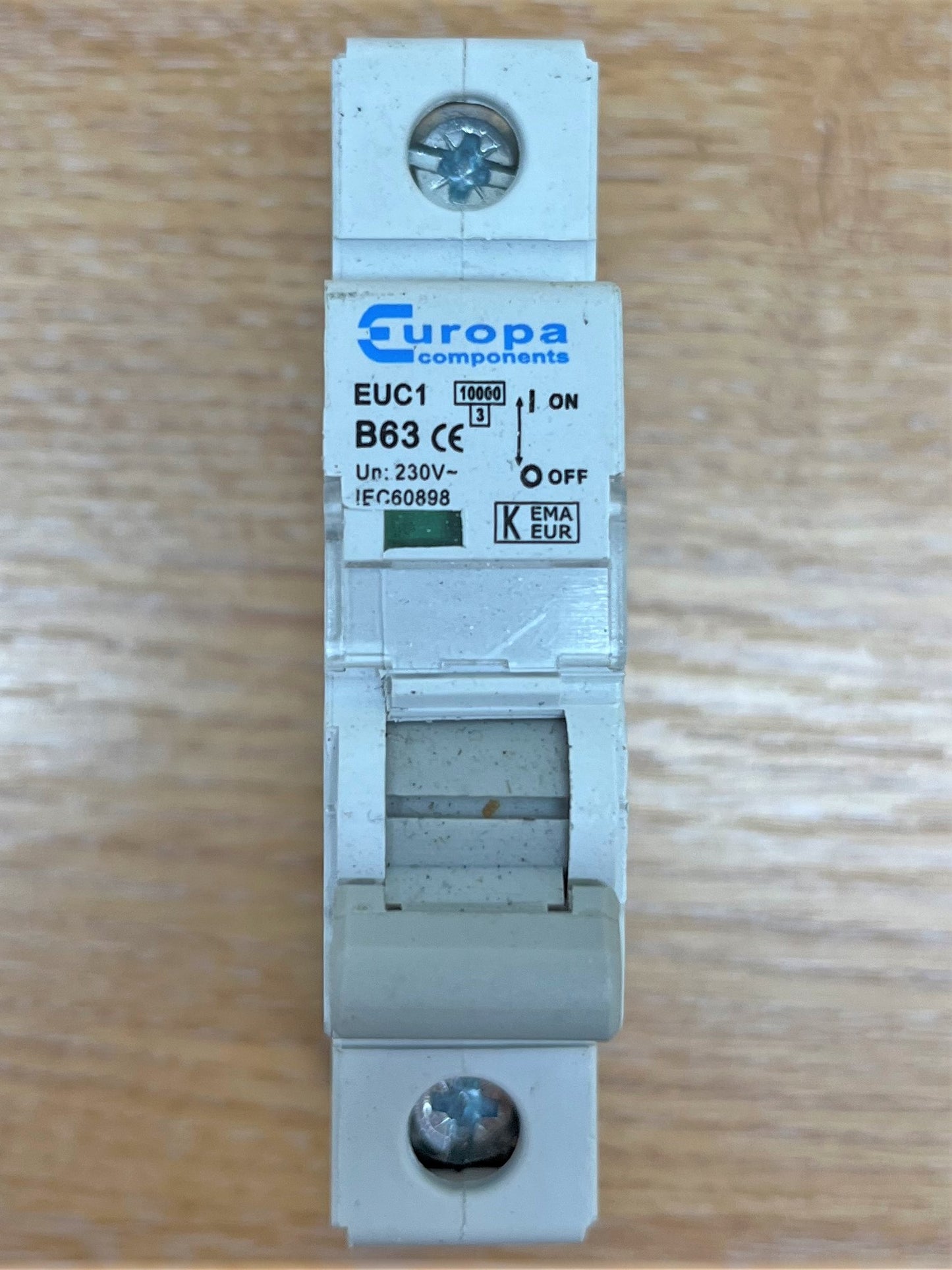 EUROPA EUB1 B63 1000KA/3KA 230V SINGLE POLE