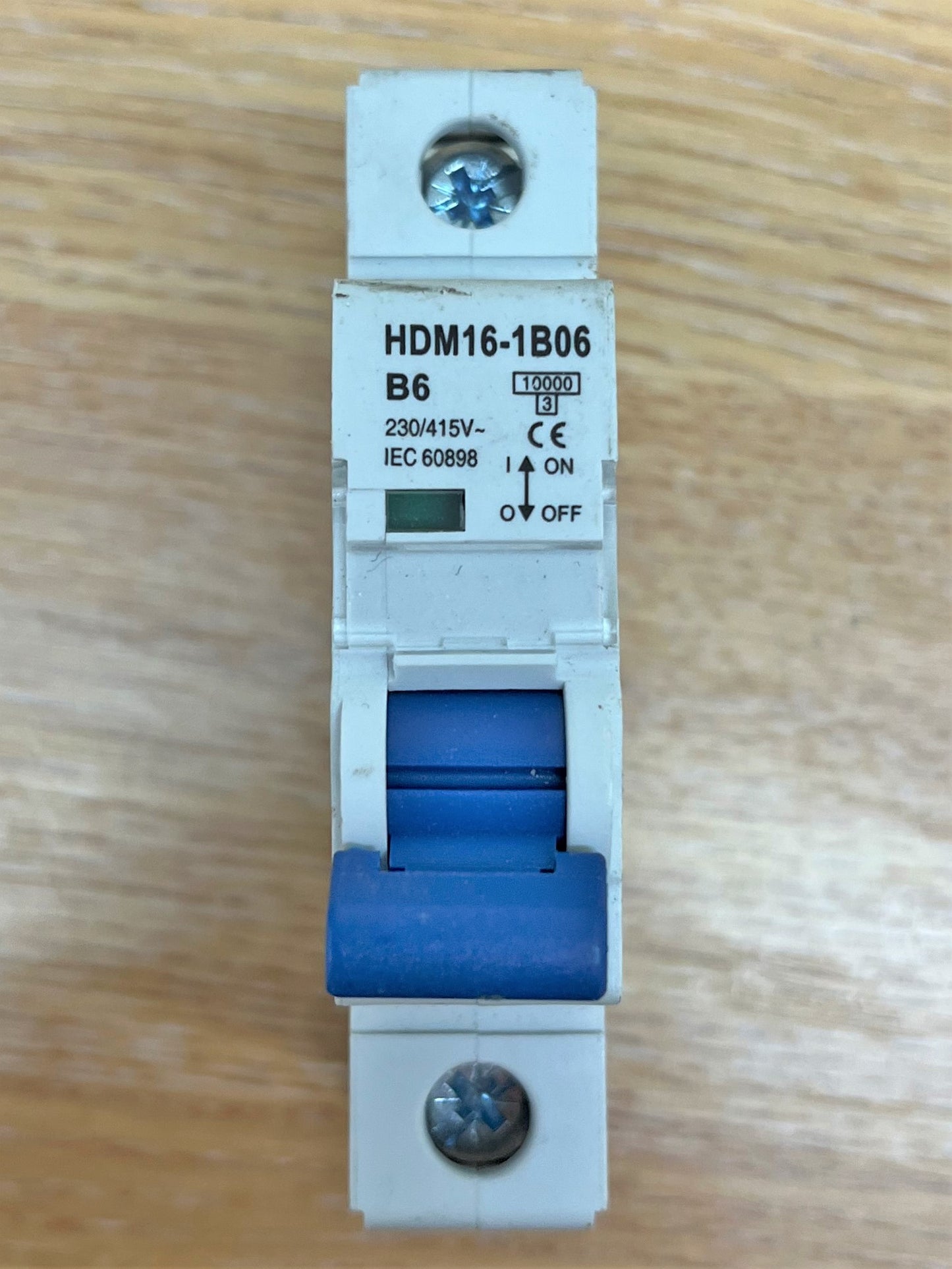 PORTEK HDM16-1B06 B6 230/415V 10000KA/3KA IEC60898 SINGLE POLE