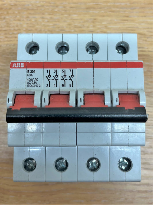 ABB E204 63A 400V AC AC-23A IEC60947-3 FOUR POLE