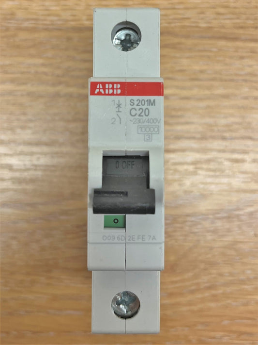 ABB S201M 230/400V 10KA/3 C20 SINGLE POLE