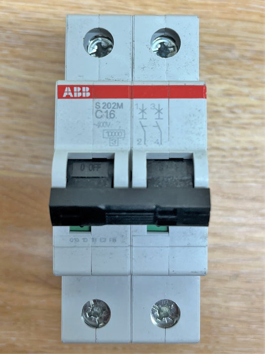 ABB S202M 400V 10KA/3 C16 DOUBLE POLE
