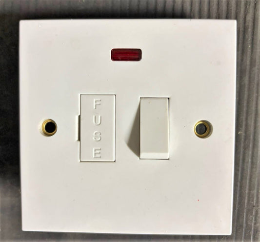 BRITISH GENERAL  13A DOUBLE POLE FUSE SPUR WIHT NEON