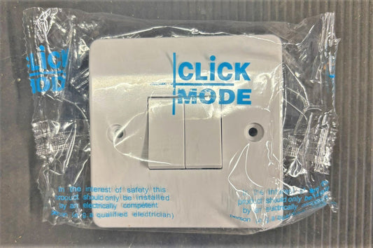 CLICK 10AX PLATE SWITCHES 2 GANG 2 WAY SUITABLE FOR 25MM BACK BOX