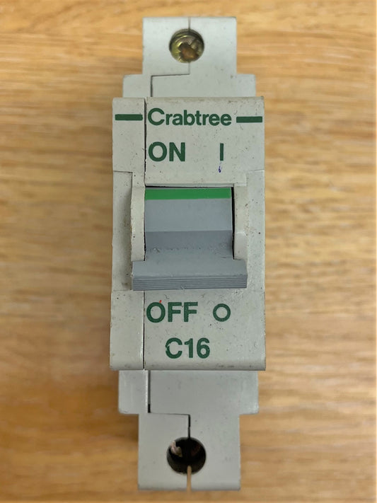 CRABTREE C16 BS3871 BSEN60898 16KA 240/415V3PH SINGLE POLE