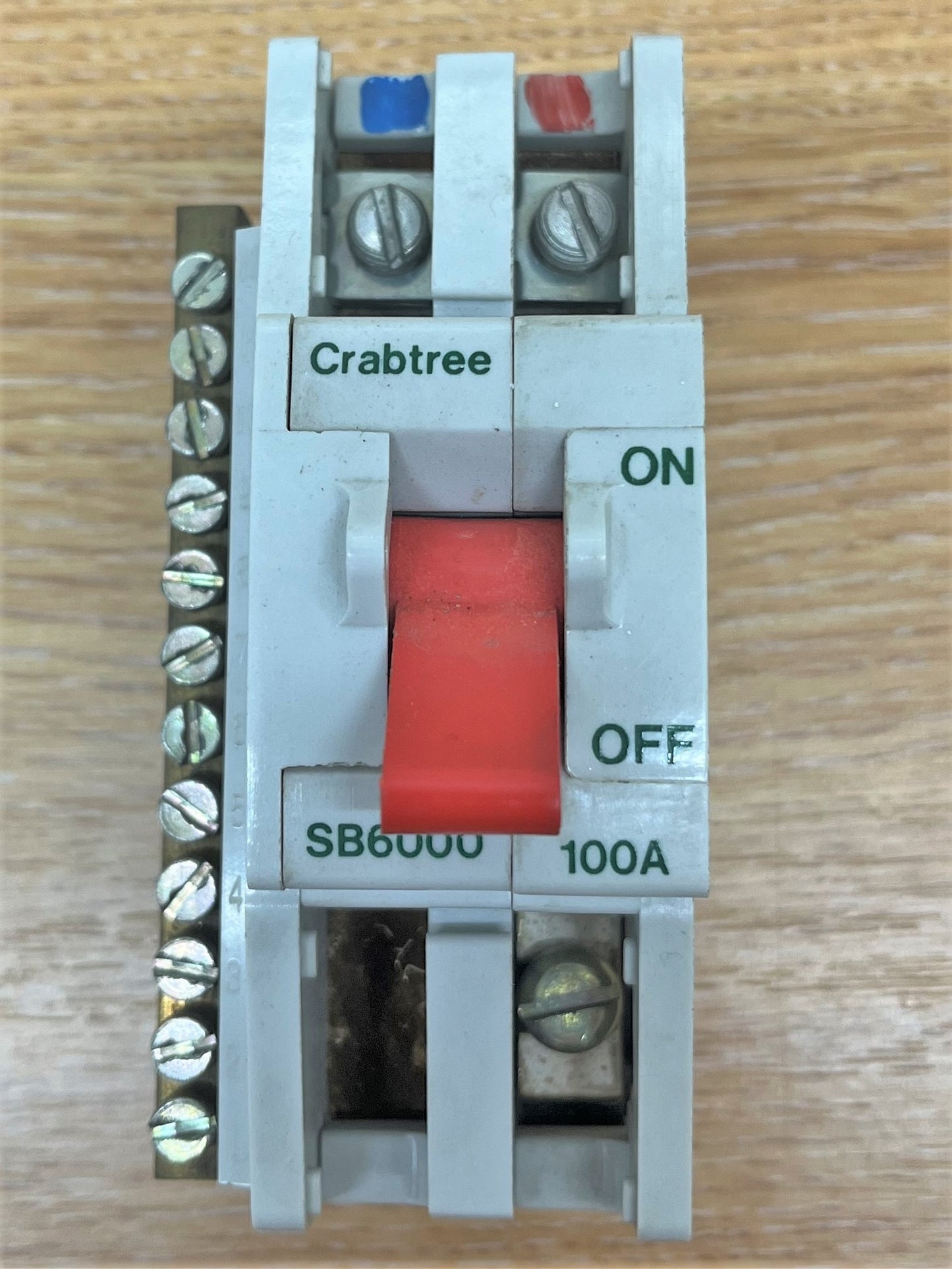 CRABTREE SB600 100A 240V BS5419 IEC408 DOUBLE POLE