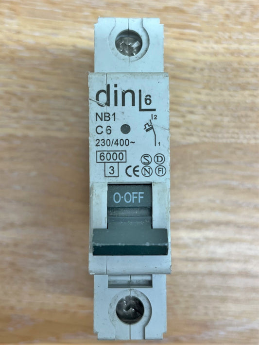 DINL6 MB1 C6 230/400V SINGLE POLE