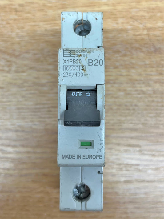DORMAN SMITH  230/400V 10KA IEC/EN60898 AS203 B20 SINGLE POLE