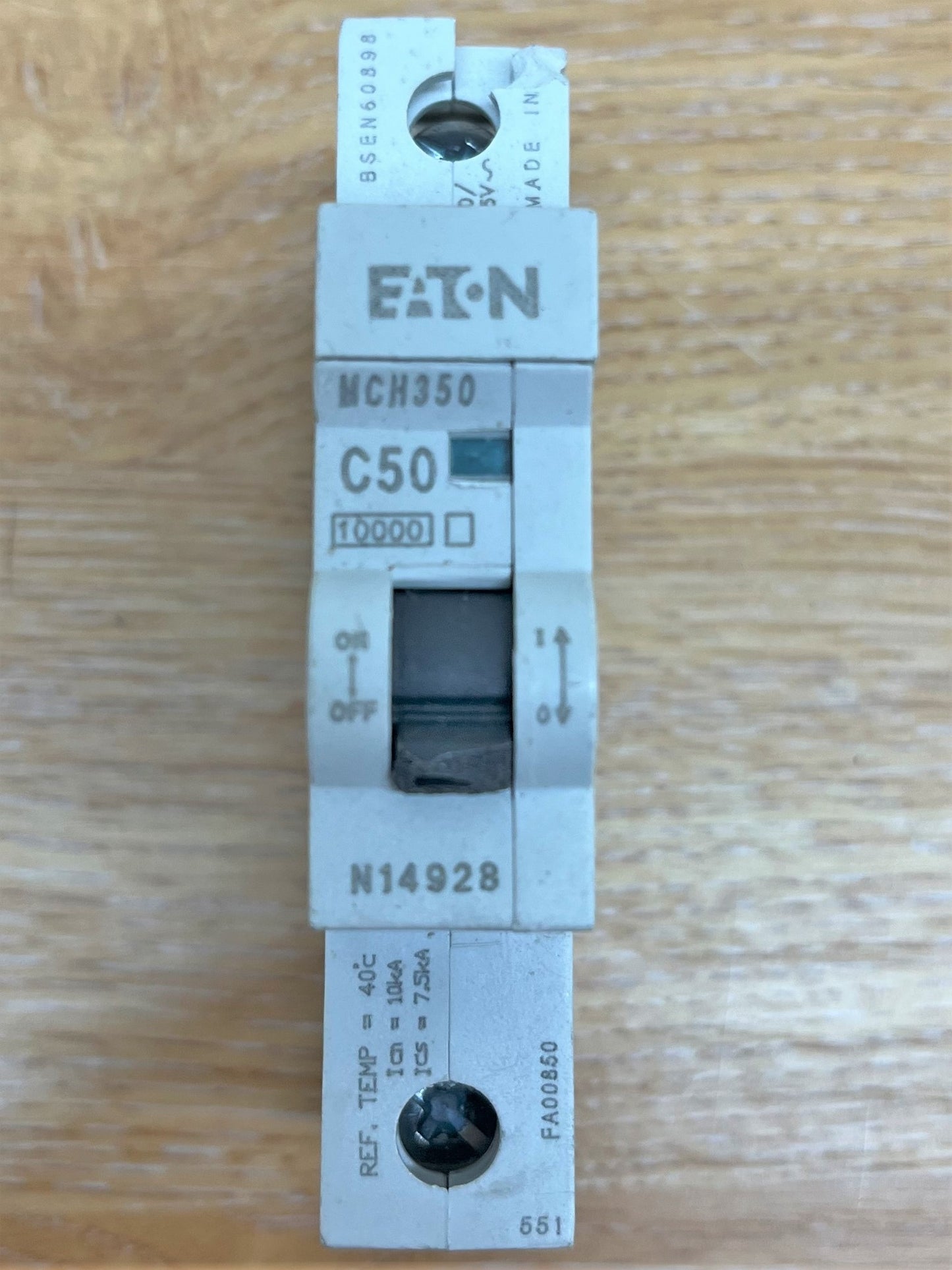 EATON MCH350 C50 SINGLE POLE