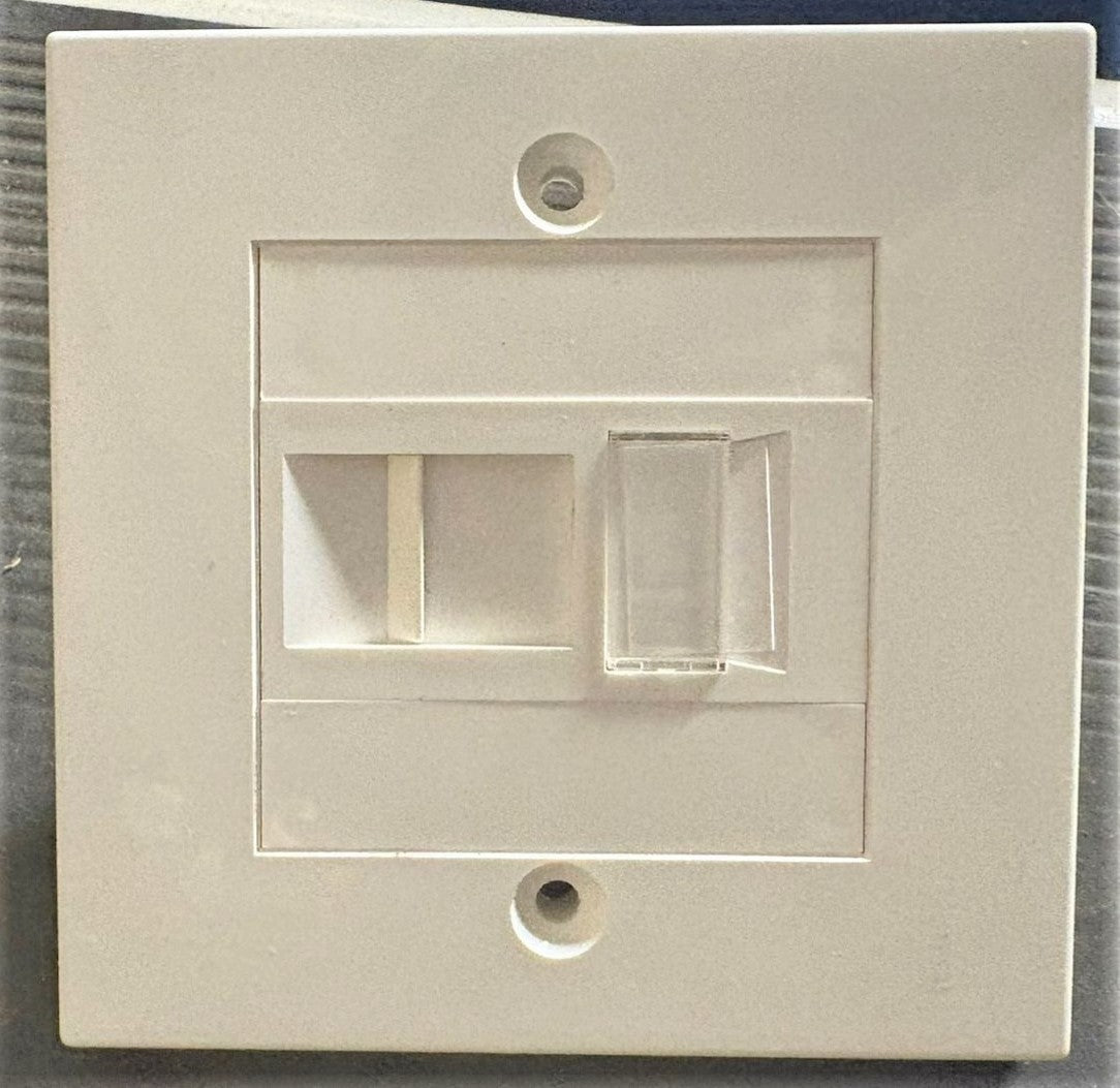 EXCEL SINGLE PORT CAT6A ETHERNET FACEPLATE