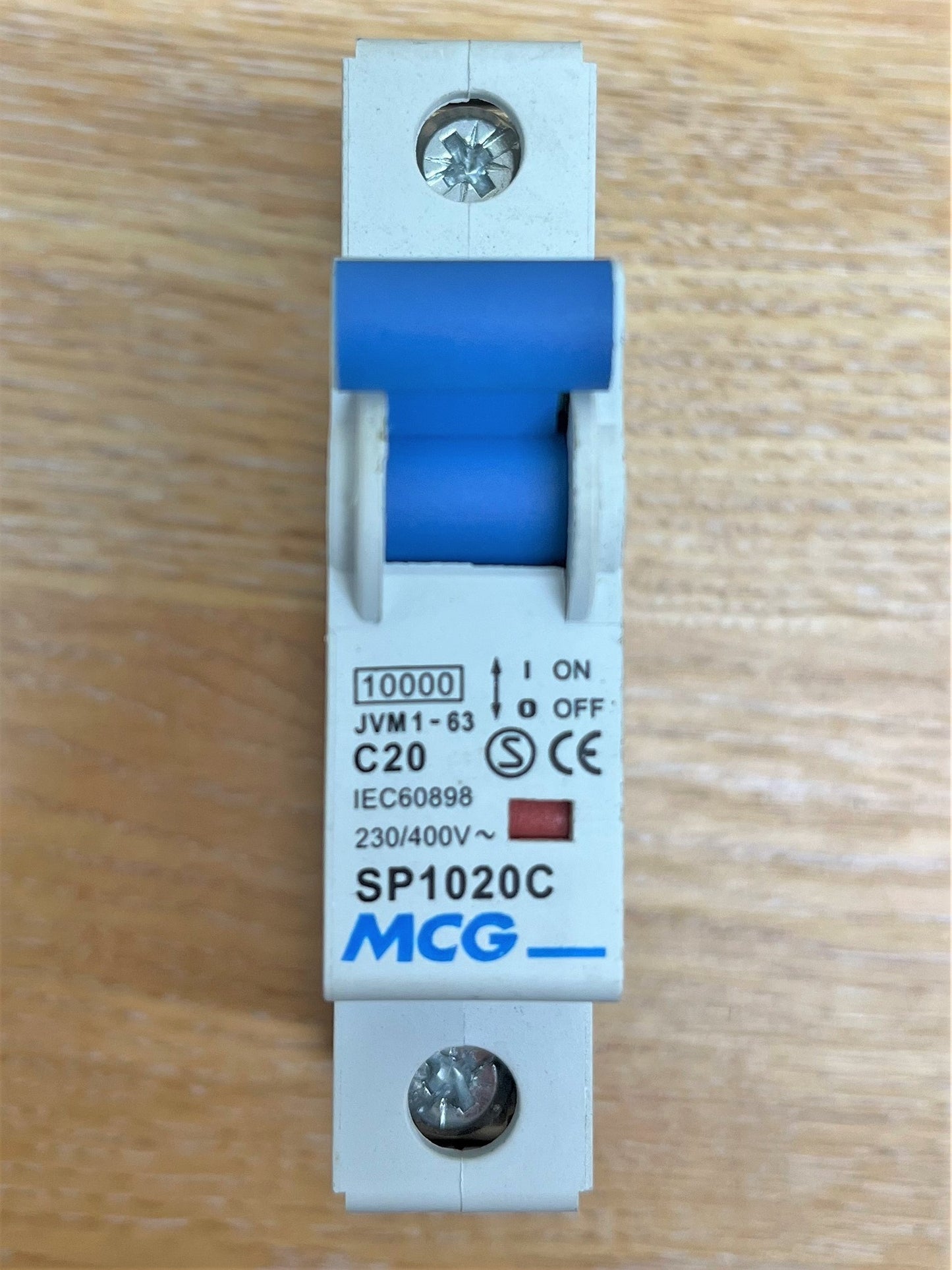 MCG SP1020C C20 230/400V IEC/EN60898 SINGLE POLE