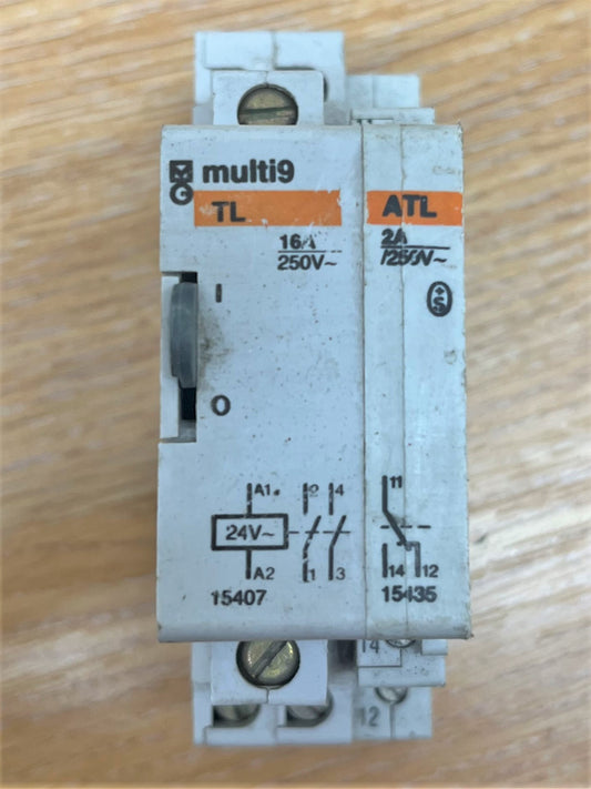 MERLIN TL 16A 250V 24V 15407 DOUBLE POLE + ATL 2A 250V 15435 SINGLE POLE