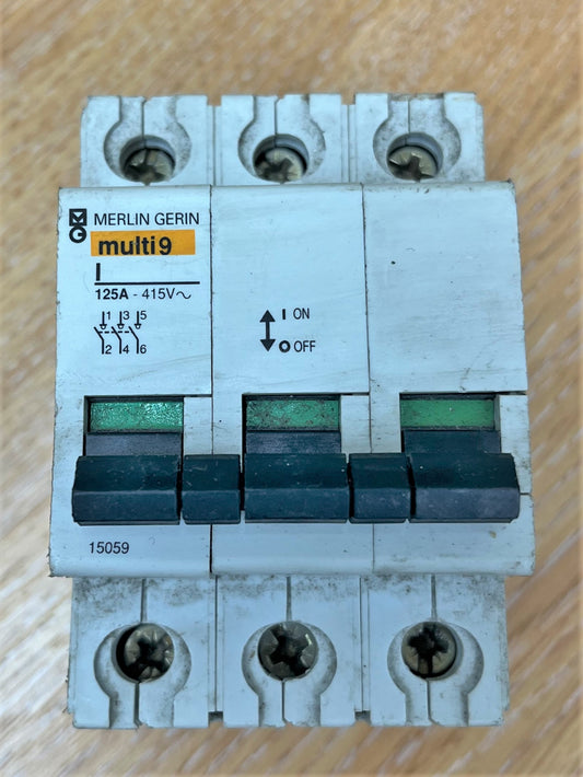 MERLIN GERIN MULTI 9 125A 415V 15059 IEC947-3 TRIPLE POLE