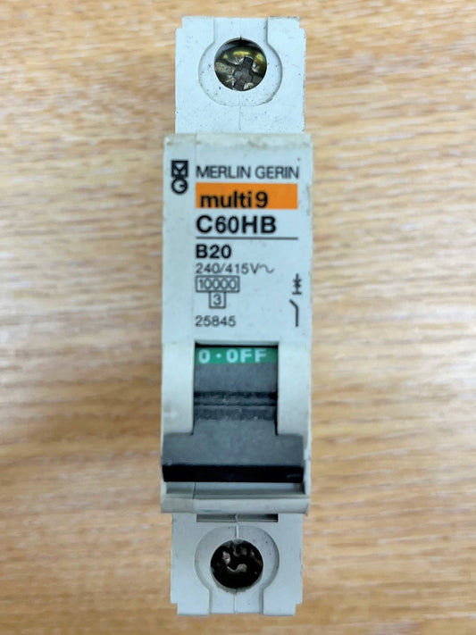 MERLIN GERIN MULTI 9 C60HB120 B20 SINGLE POLE