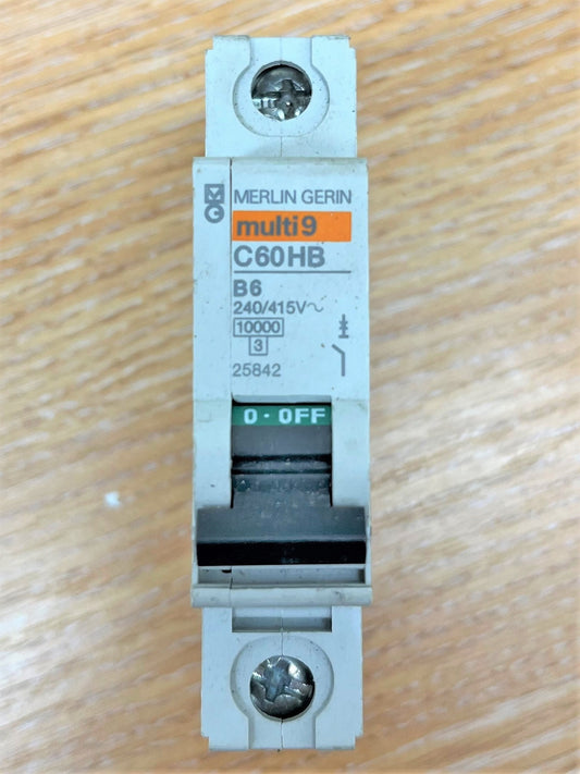 MERLIN GERIN MULTI 9 C60HB106 B6A SINGLE POLE