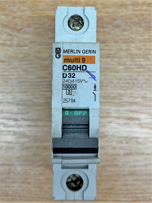 MERLIN GERIN MULTI 9 C60HD132 D32A SINGLE POLE