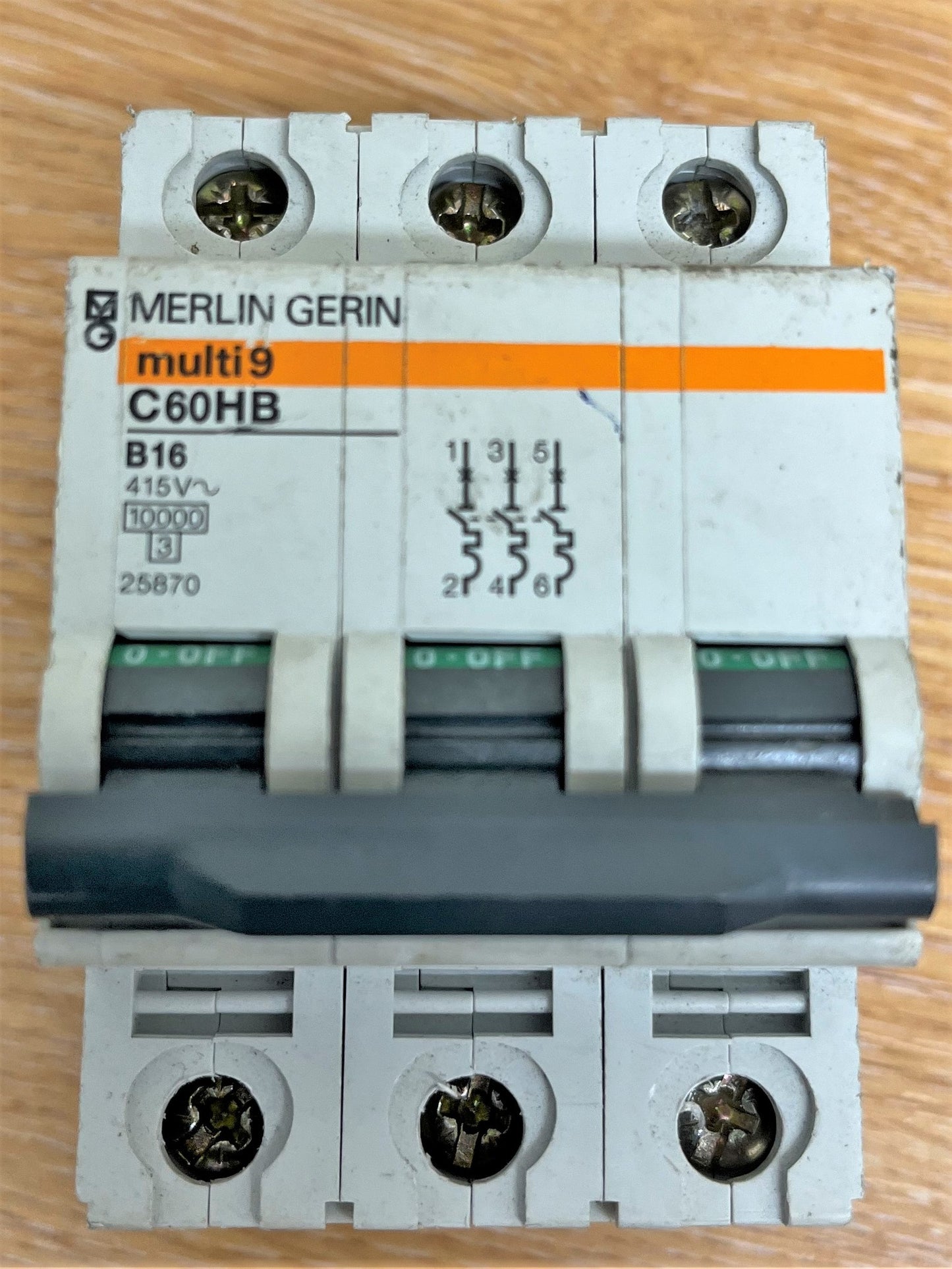 MERLIN GERIN MULTI 9 C60HB316 B16 TRIPLE POLE