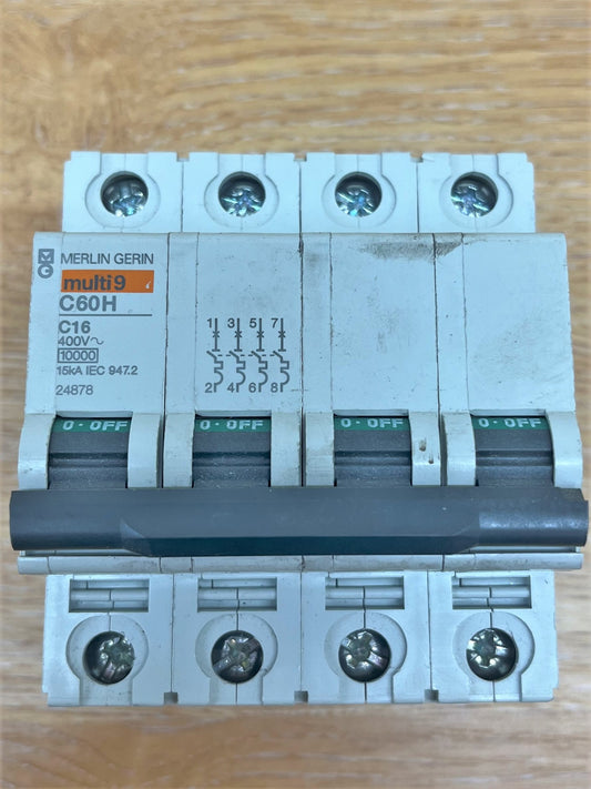 MERLIN GERIN MULTI 9 C60H416 C16A FOUR POLE