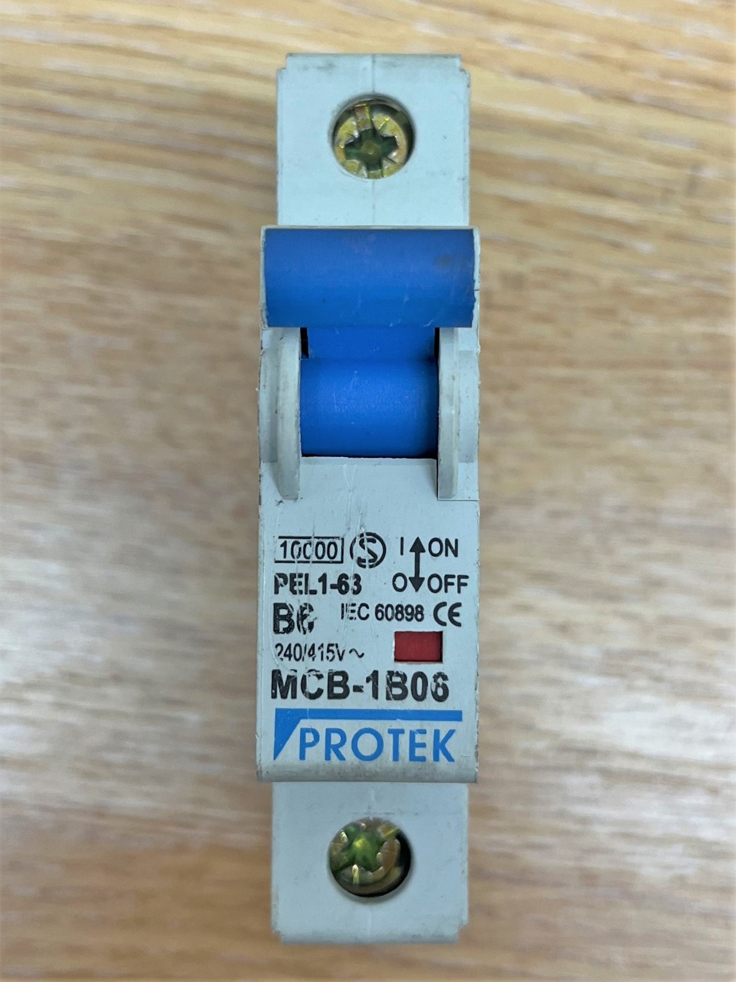 PROTEK PEL1-63 1000KA MCB-1B06 IEC60898 B6 240/415V SINGLE POLE