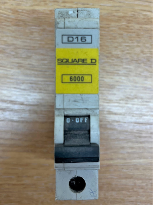SQUARE D QOE 1PH~220/240V 6KA 50/60Hz D16 BSEN60898 SINGLE POLE