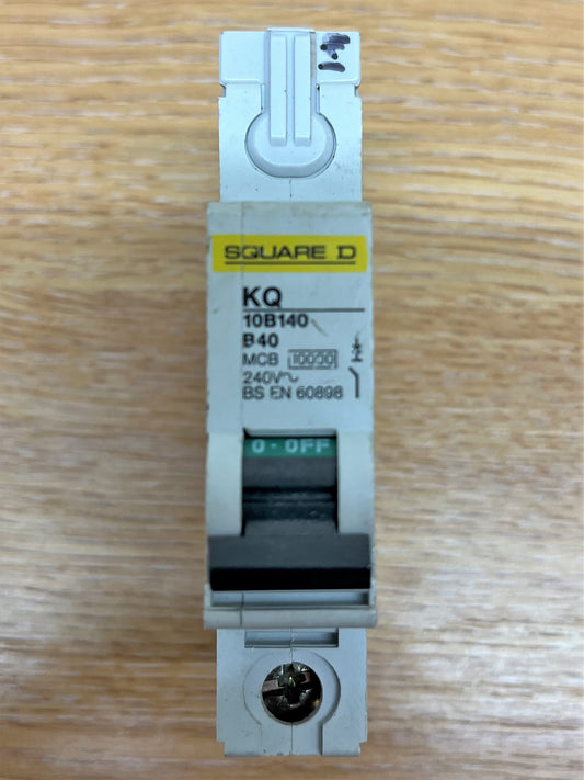 SQUARE D  KQ 10B140 B40 MCB 10KA 240V BS EN 60898 SINGLE POLE