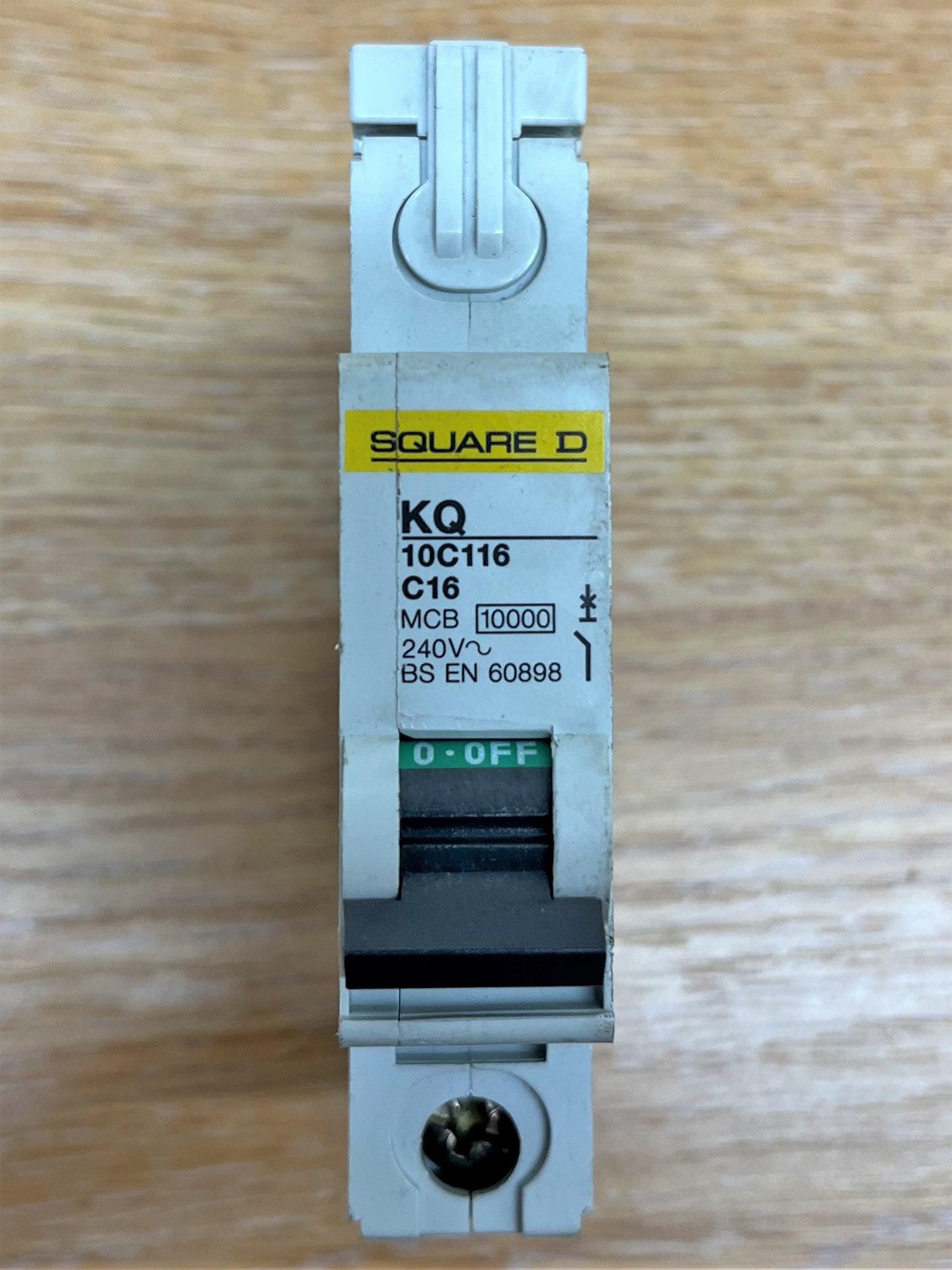 SQUARE D  KQ 10C116 C16 MCB 10KA 240V BS EN 60898 SINGLE POLE