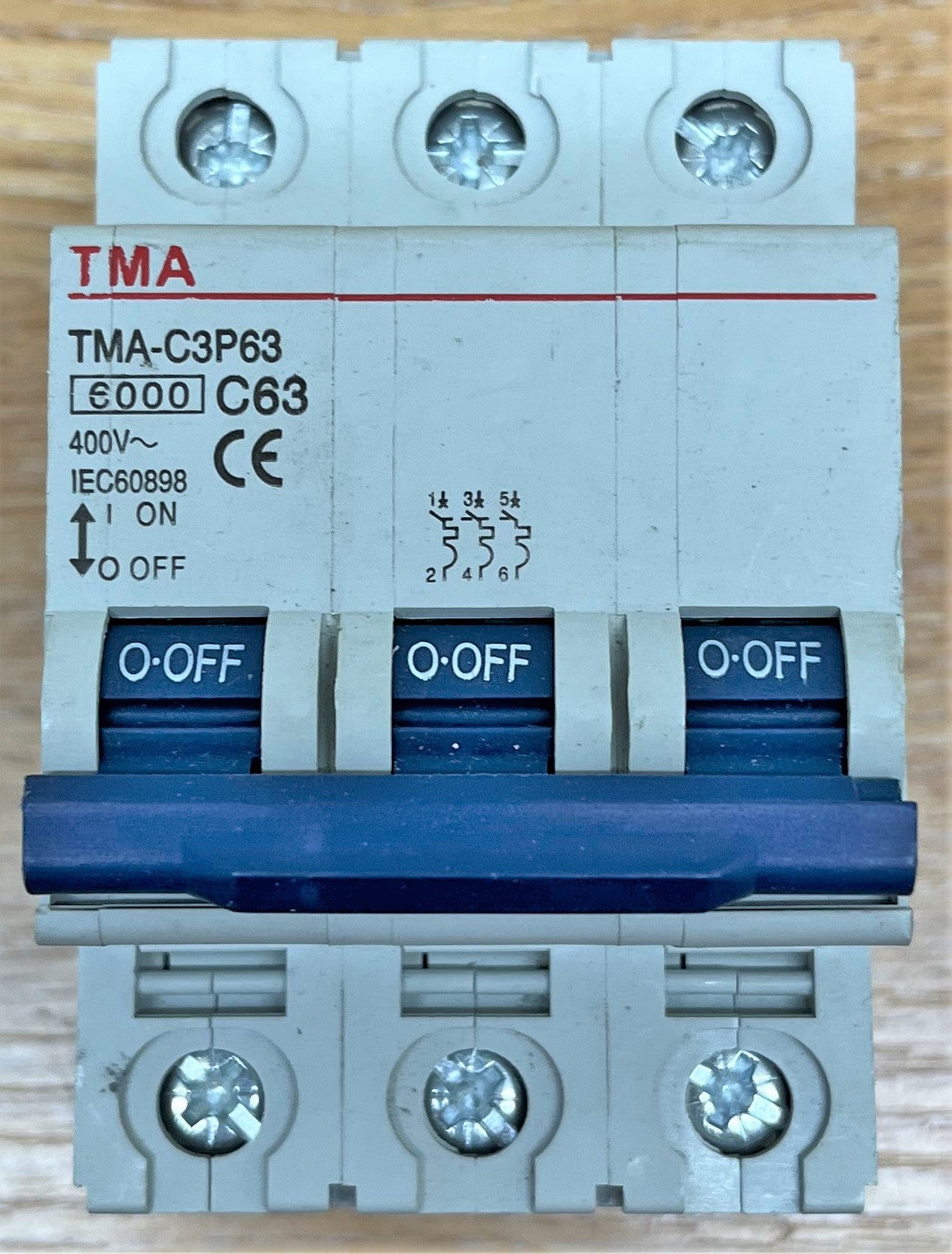 TMA TMA-C3P63 6000 400V C63 IEC60898 TRIPLE POLE