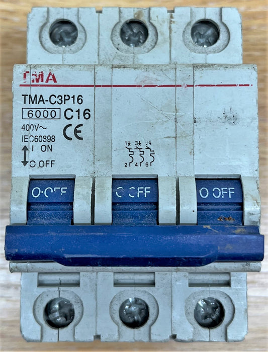 TMA TMA-C3P16 6000 400V C16 IEC60898 TRIPLE POLE