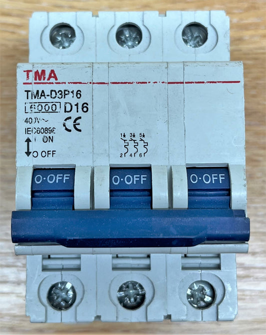 TMA TMA-D3P16 6000 400V D16 IEC60898 TRIPLE POLE