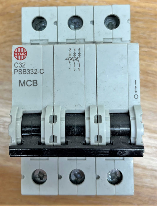 WLYLEX PSB332-C C32 MCB TRIPLE POLE